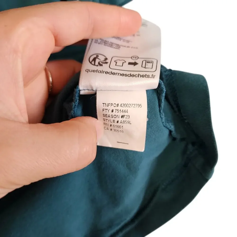 The North Face Mens Oversized T Shirt Size Medium Turquoise Embroidered‎ Logo